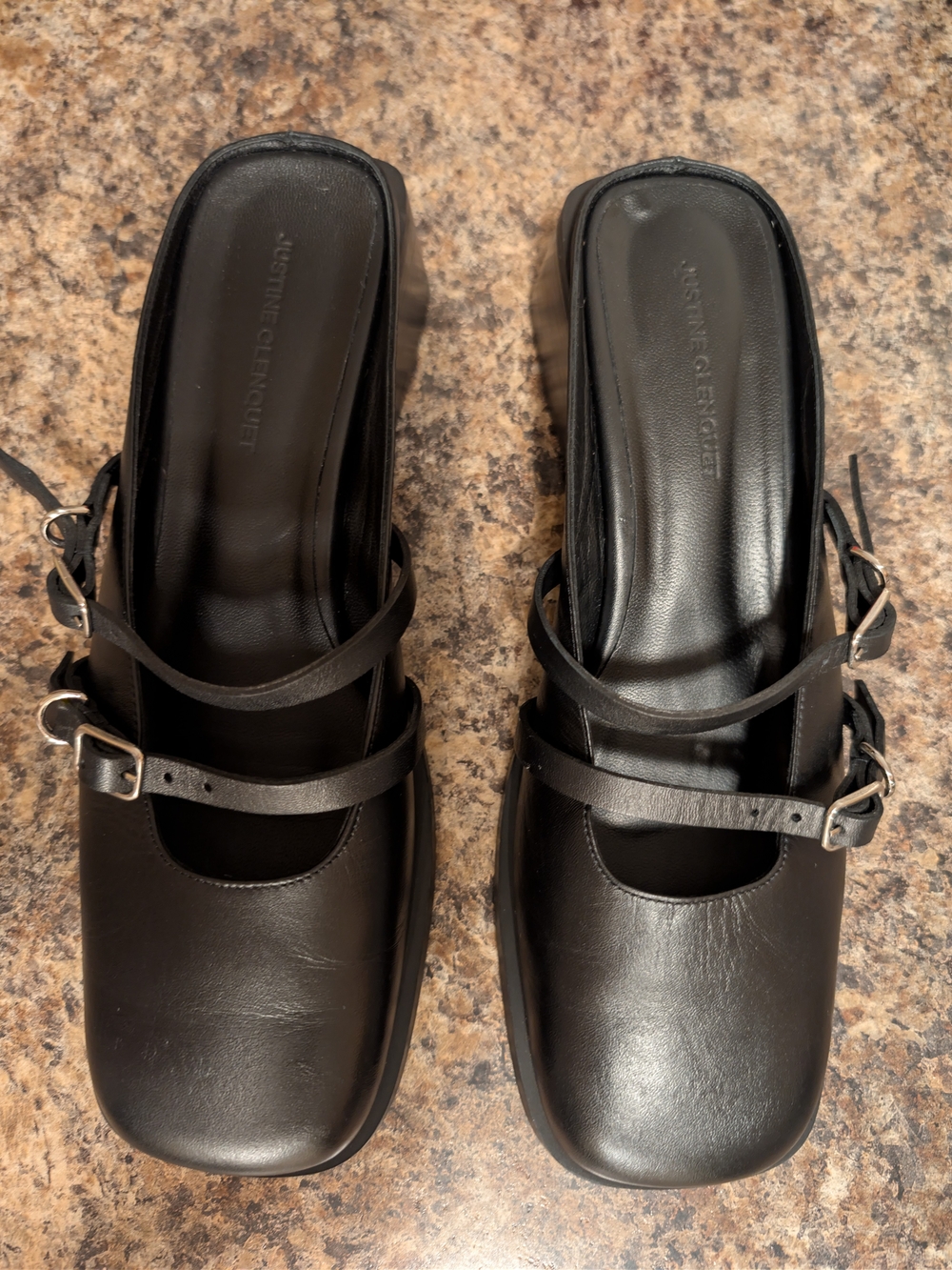 Justine Clenquet Andie Mary Jane Mules Black EU 40 / US 10